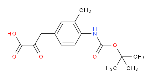 3-(4-{[(tert-butoxy)carbonyl]amino}-3-methylphenyl)-2-oxopropanoic acid