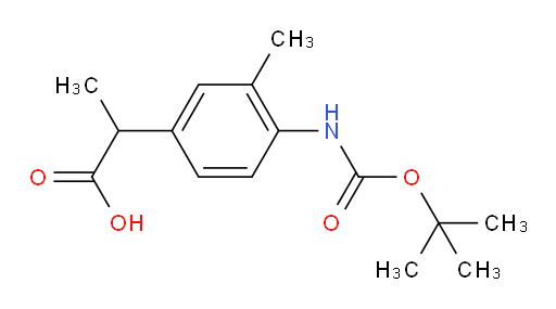 2-(4-{[(tert-butoxy)carbonyl]amino}-3-methylphenyl)propanoic acid