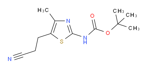 tert-butyl N-[5-(2-cyanoethyl)-4-methyl-1,3-thiazol-2-yl]carbamate