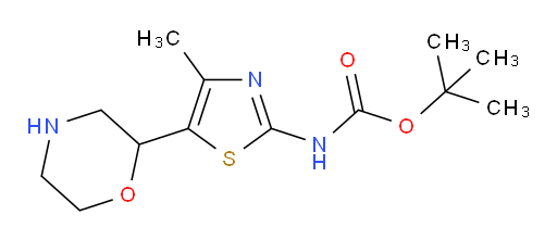 tert-butyl N-[4-methyl-5-(morpholin-2-yl)-1,3-thiazol-2-yl]carbamate