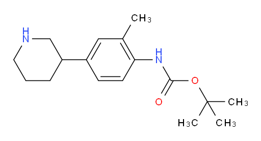 tert-butyl N-[2-methyl-4-(piperidin-3-yl)phenyl]carbamate