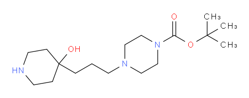 tert-butyl 4-[3-(4-hydroxypiperidin-4-yl)propyl]piperazine-1-carboxylate