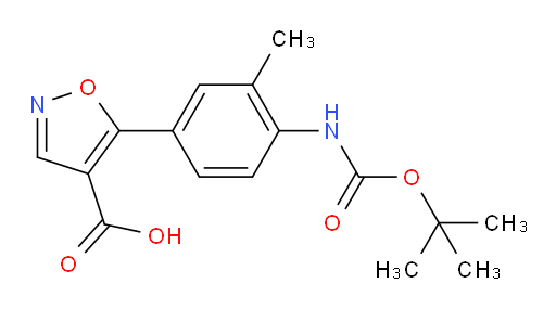 5-(4-{[(tert-butoxy)carbonyl]amino}-3-methylphenyl)-1,2-oxazole-4-carboxylic acid