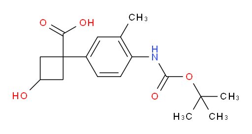 1-(4-{[(tert-butoxy)carbonyl]amino}-3-methylphenyl)-3-hydroxycyclobutane-1-carboxylic acid