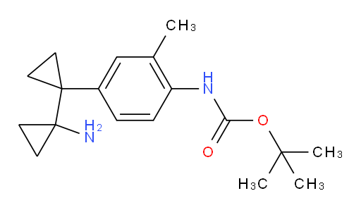 tert-butyl N-{4-[1-(1-aminocyclopropyl)cyclopropyl]-2-methylphenyl}carbamate