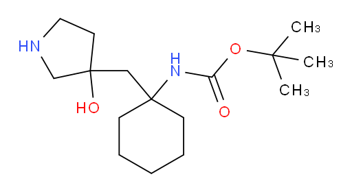 tert-butyl N-{1-[(3-hydroxypyrrolidin-3-yl)methyl]cyclohexyl}carbamate