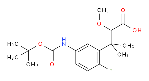 3-(5-{[(tert-butoxy)carbonyl]amino}-2-fluorophenyl)-2-methoxy-3-methylbutanoic acid