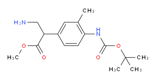 methyl 3-amino-2-(4-{[(tert-butoxy)carbonyl]amino}-3-methylphenyl)propanoate