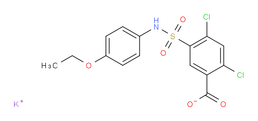 potassium 2,4-dichloro-5-[(4-ethoxyphenyl)sulfamoyl]benzoate