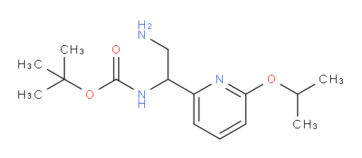 tert-butyl N-{2-amino-1-[6-(propan-2-yloxy)pyridin-2-yl]ethyl}carbamate