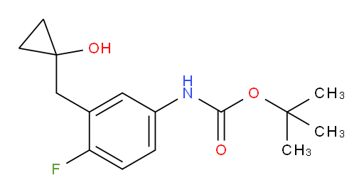 tert-butyl N-{4-fluoro-3-[(1-hydroxycyclopropyl)methyl]phenyl}carbamate