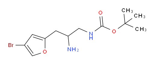 tert-butyl N-[2-amino-3-(4-bromofuran-2-yl)propyl]carbamate