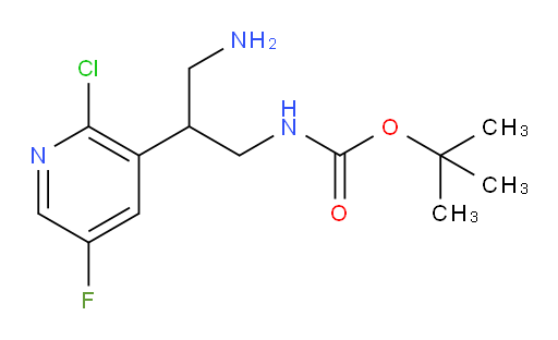 tert-butyl N-[3-amino-2-(2-chloro-5-fluoropyridin-3-yl)propyl]carbamate