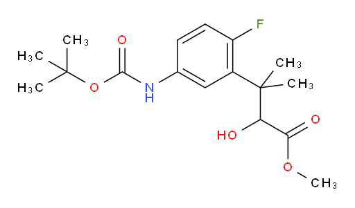 methyl 3-(5-{[(tert-butoxy)carbonyl]amino}-2-fluorophenyl)-2-hydroxy-3-methylbutanoate