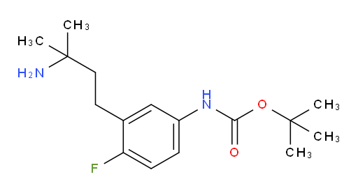 tert-butyl N-[3-(3-amino-3-methylbutyl)-4-fluorophenyl]carbamate