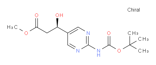methyl (3R)-3-(2-{[(tert-butoxy)carbonyl]amino}pyrimidin-5-yl)-3-hydroxypropanoate