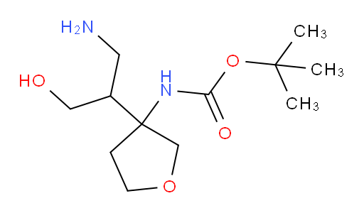 tert-butyl N-[3-(1-amino-3-hydroxypropan-2-yl)oxolan-3-yl]carbamate