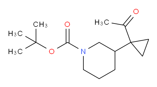 tert-butyl 3-(1-acetylcyclopropyl)piperidine-1-carboxylate