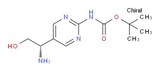 tert-butyl N-{5-[(1S)-1-amino-2-hydroxyethyl]pyrimidin-2-yl}carbamate