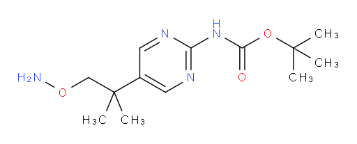 tert-butyl N-{5-[1-(aminooxy)-2-methylpropan-2-yl]pyrimidin-2-yl}carbamate