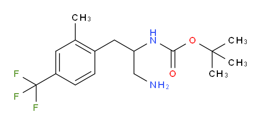 tert-butyl N-{1-amino-3-[2-methyl-4-(trifluoromethyl)phenyl]propan-2-yl}carbamate