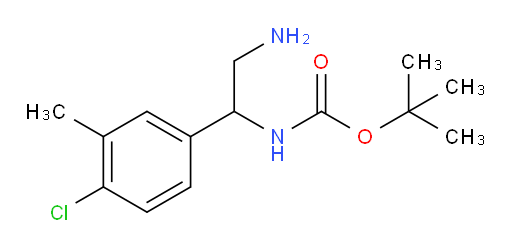 tert-butyl N-[2-amino-1-(4-chloro-3-methylphenyl)ethyl]carbamate