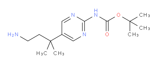tert-butyl N-[5-(4-amino-2-methylbutan-2-yl)pyrimidin-2-yl]carbamate