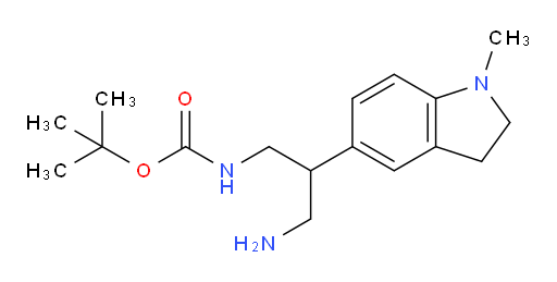 tert-butyl N-[3-amino-2-(1-methyl-2,3-dihydro-1H-indol-5-yl)propyl]carbamate