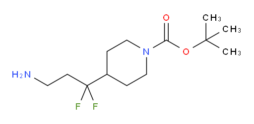 tert-butyl 4-(3-amino-1,1-difluoropropyl)piperidine-1-carboxylate