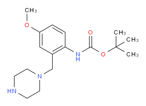 tert-butyl N-{4-methoxy-2-[(piperazin-1-yl)methyl]phenyl}carbamate