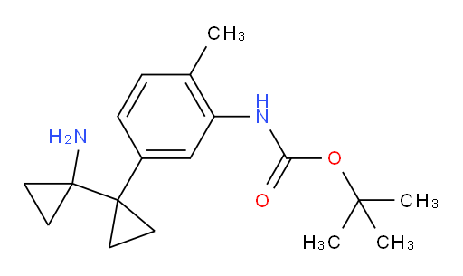 tert-butyl N-{5-[1-(1-aminocyclopropyl)cyclopropyl]-2-methylphenyl}carbamate