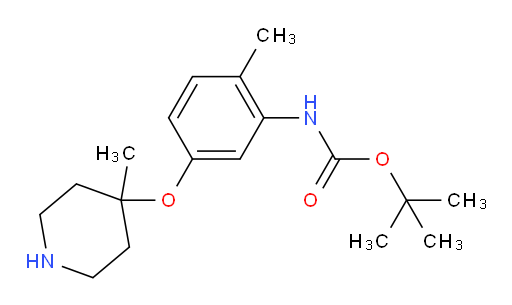 tert-butyl N-{2-methyl-5-[(4-methylpiperidin-4-yl)oxy]phenyl}carbamate