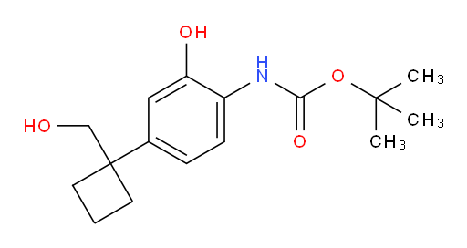 tert-butyl N-{2-hydroxy-4-[1-(hydroxymethyl)cyclobutyl]phenyl}carbamate