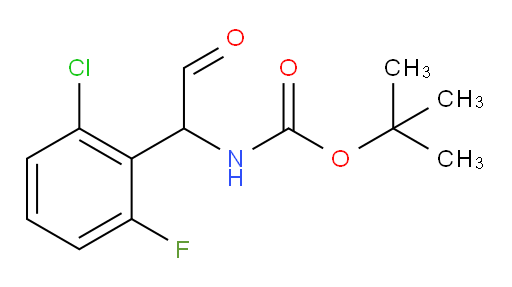 tert-butyl N-[1-(2-chloro-6-fluorophenyl)-2-oxoethyl]carbamate