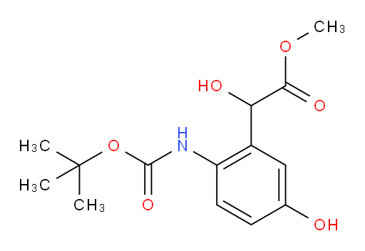methyl 2-(2-{[(tert-butoxy)carbonyl]amino}-5-hydroxyphenyl)-2-hydroxyacetate