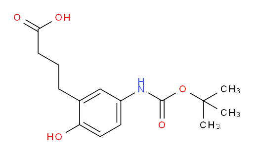 4-(5-{[(tert-butoxy)carbonyl]amino}-2-hydroxyphenyl)butanoic acid