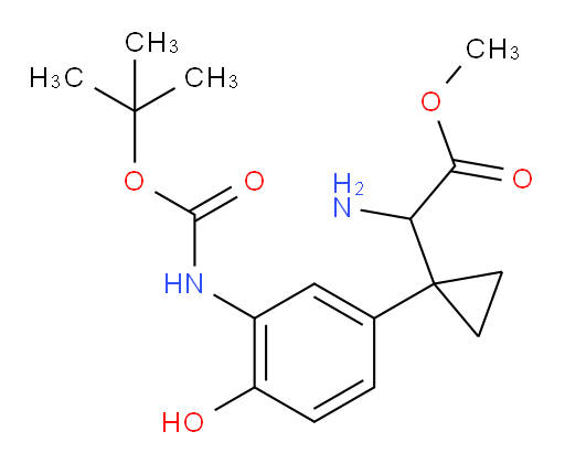 methyl 2-amino-2-[1-(3-{[(tert-butoxy)carbonyl]amino}-4-hydroxyphenyl)cyclopropyl]acetate