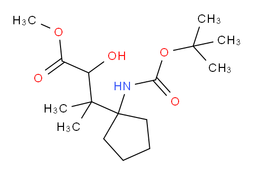methyl 3-(1-{[(tert-butoxy)carbonyl]amino}cyclopentyl)-2-hydroxy-3-methylbutanoate