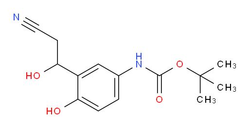tert-butyl N-[3-(2-cyano-1-hydroxyethyl)-4-hydroxyphenyl]carbamate