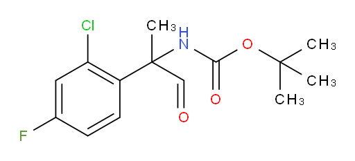 tert-butyl N-[2-(2-chloro-4-fluorophenyl)-1-oxopropan-2-yl]carbamate