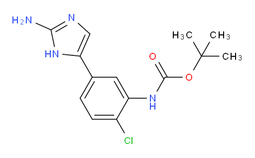 tert-butyl N-[5-(2-amino-1H-imidazol-5-yl)-2-chlorophenyl]carbamate