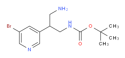 tert-butyl N-[3-amino-2-(5-bromopyridin-3-yl)propyl]carbamate