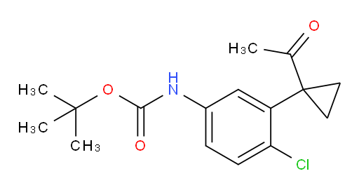 tert-butyl N-[3-(1-acetylcyclopropyl)-4-chlorophenyl]carbamate