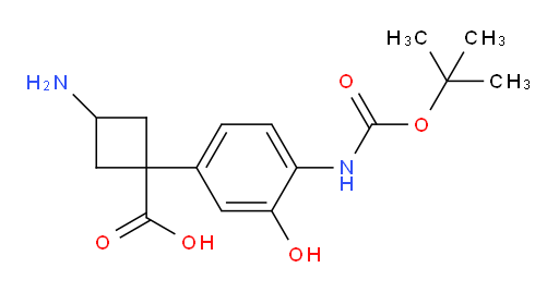 3-amino-1-(4-{[(tert-butoxy)carbonyl]amino}-3-hydroxyphenyl)cyclobutane-1-carboxylic acid