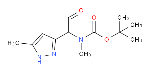 tert-butyl N-methyl-N-[1-(5-methyl-1H-pyrazol-3-yl)-2-oxoethyl]carbamate