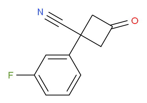 1-(3-fluorophenyl)-3-oxocyclobutane-1-carbonitrile