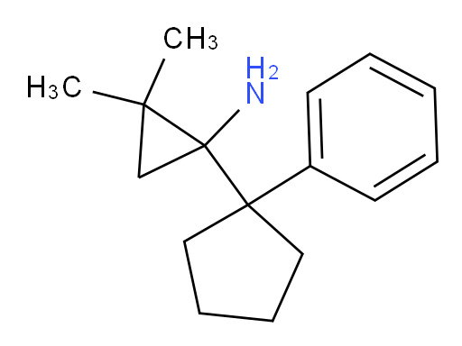 2,2-dimethyl-1-(1-phenylcyclopentyl)cyclopropan-1-amine
