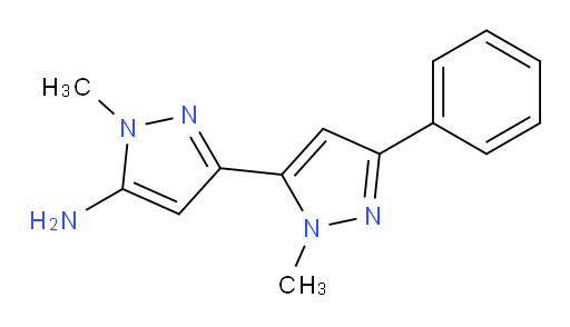 1-methyl-3-(1-methyl-3-phenyl-1H-pyrazol-5-yl)-1H-pyrazol-5-amine