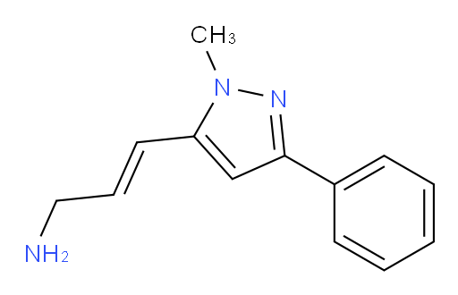 3-(1-methyl-3-phenyl-1H-pyrazol-5-yl)prop-2-en-1-amine