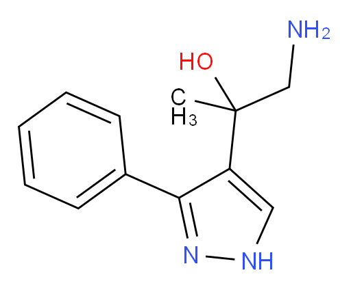1-amino-2-(3-phenyl-1H-pyrazol-4-yl)propan-2-ol